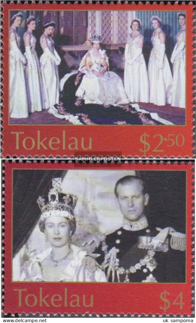 Tokelau 335-336 (complete Issue) Unmounted Mint / Never Hinged 2003 Coronation Queen Elizabeth II. - Tokelau