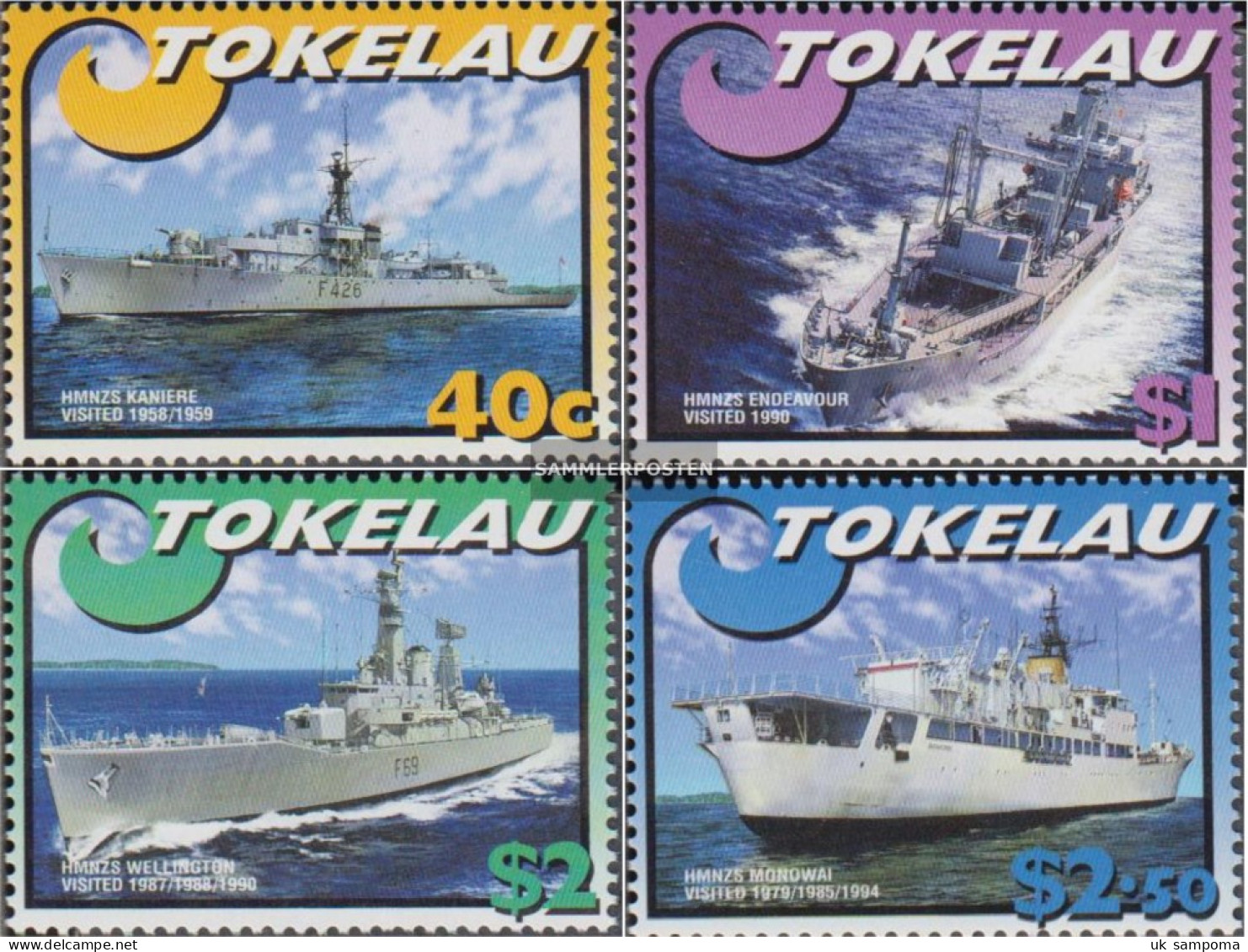 Tokelau 330-333 (complete Issue) Unmounted Mint / Never Hinged 2002 Vessels The Royal Navy - Tokelau