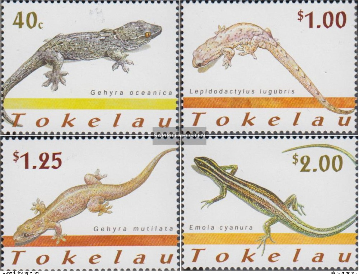 Tokelau 298-301 (complete Issue) Unmounted Mint / Never Hinged 2001 Reptiles - Tokelau