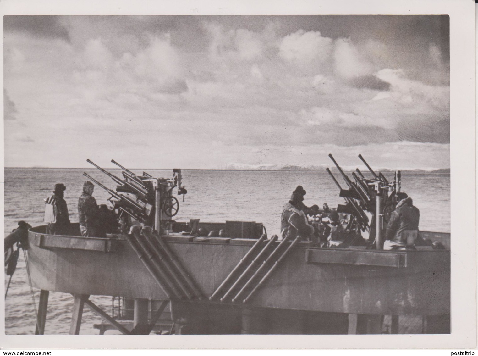 CANONS DE DCA BATEAU ALLEMAND MER DE GL DNP EISMEER FOTO DE PRESSE WW2 WWII WORLD WAR 2 WELTKRIEG Aleman Deutchland - War, Military