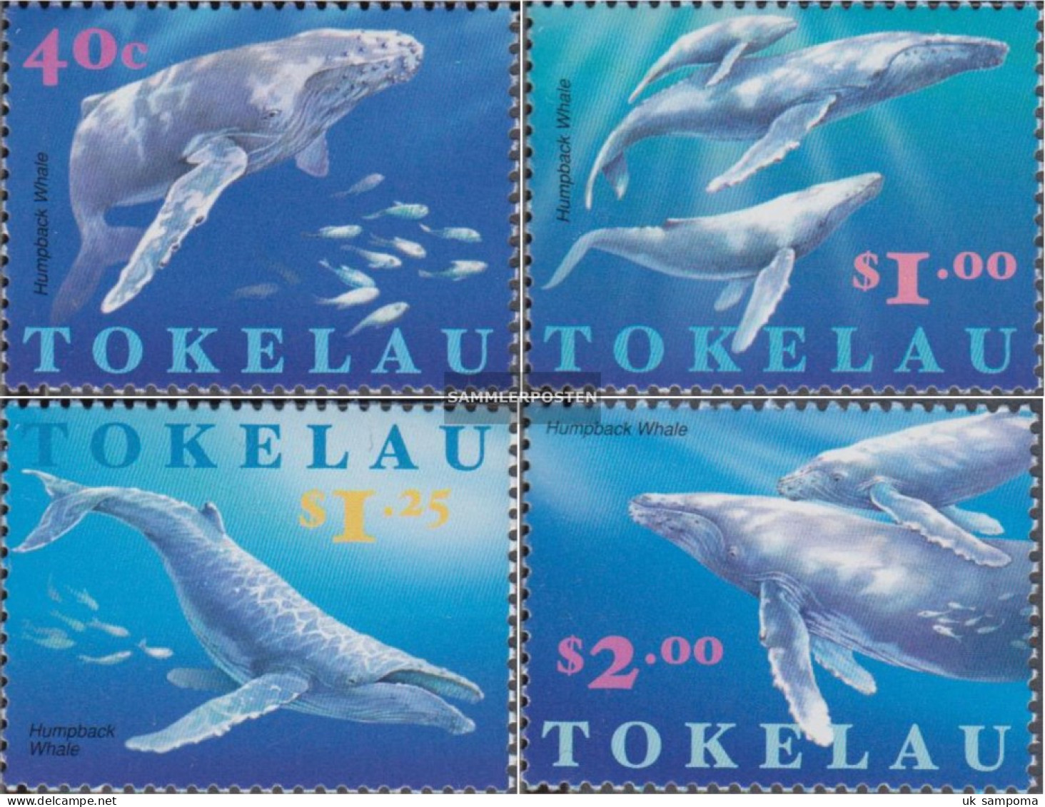 Tokelau 244-247 (complete Issue) Unmounted Mint / Never Hinged 1997 Buckelwal - Tokelau