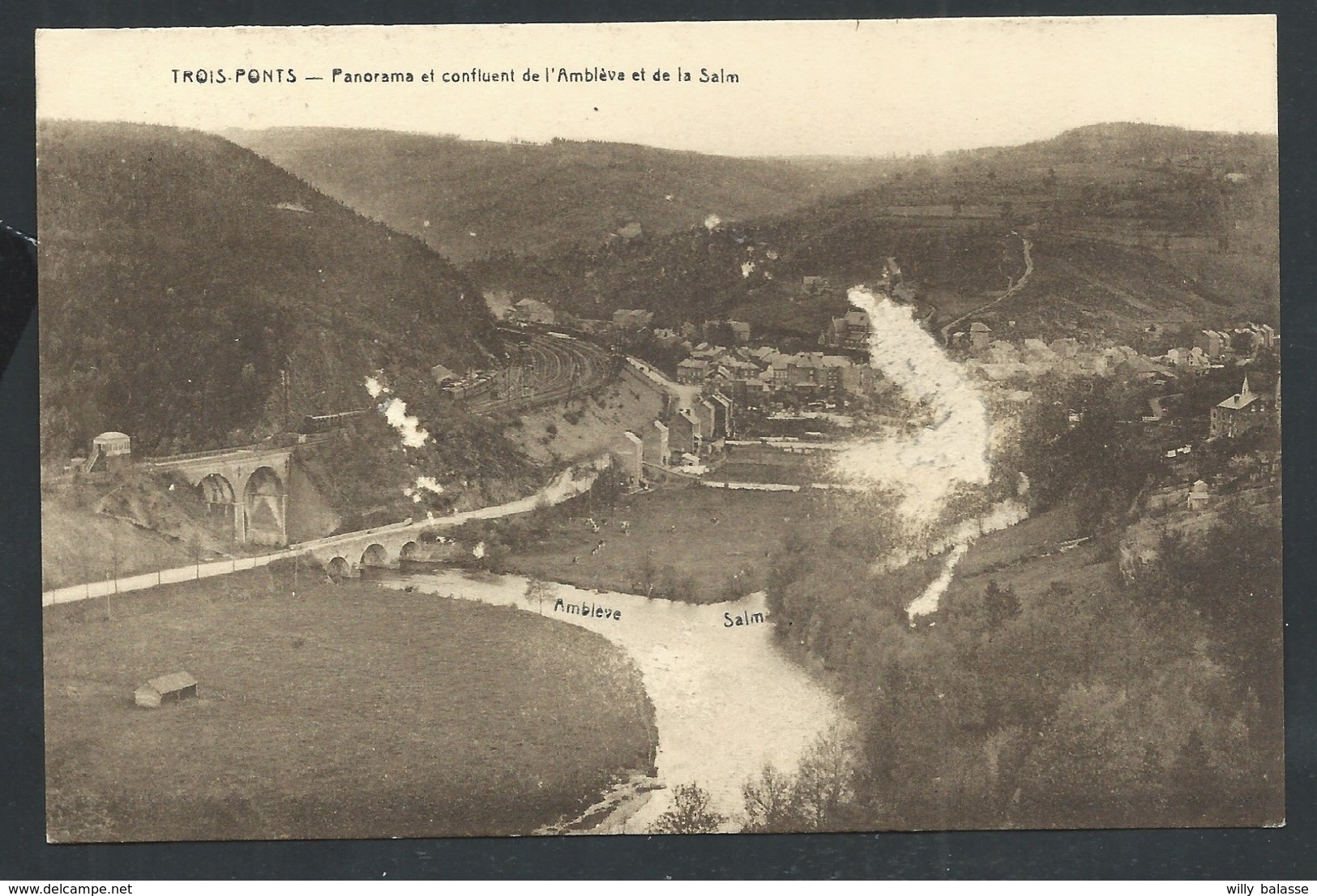 +++ CPA - TROIS PONTS - Panorama Et Confluent De L'Amblève Et De La Salm  // - Trois-Ponts