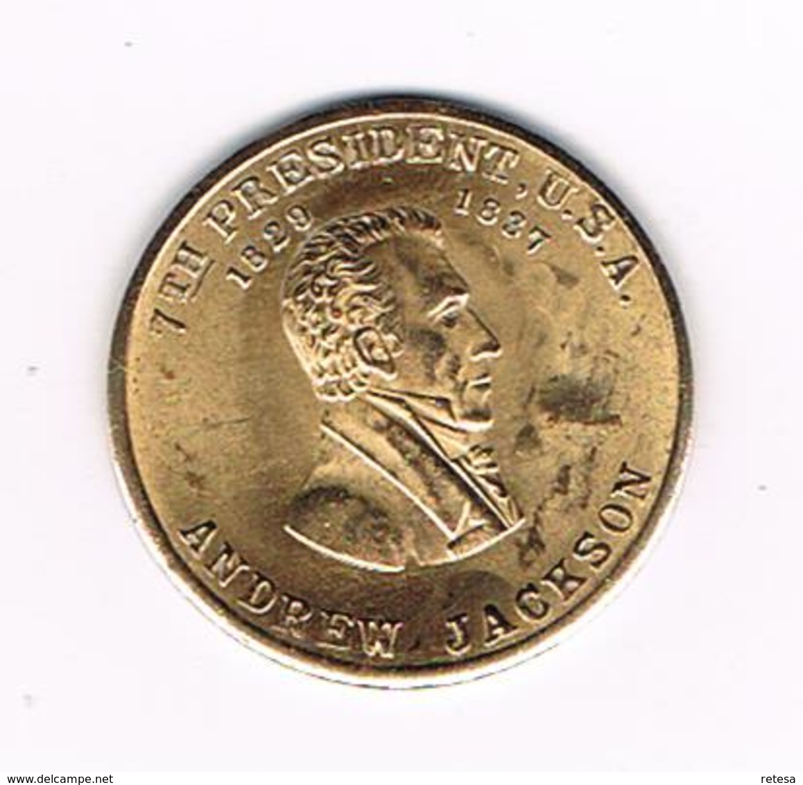 &- PENNING  ANDREW  JACKSON  7 TH  PRESIDENT  U.S.A. - Souvenirmunten (elongated Coins)