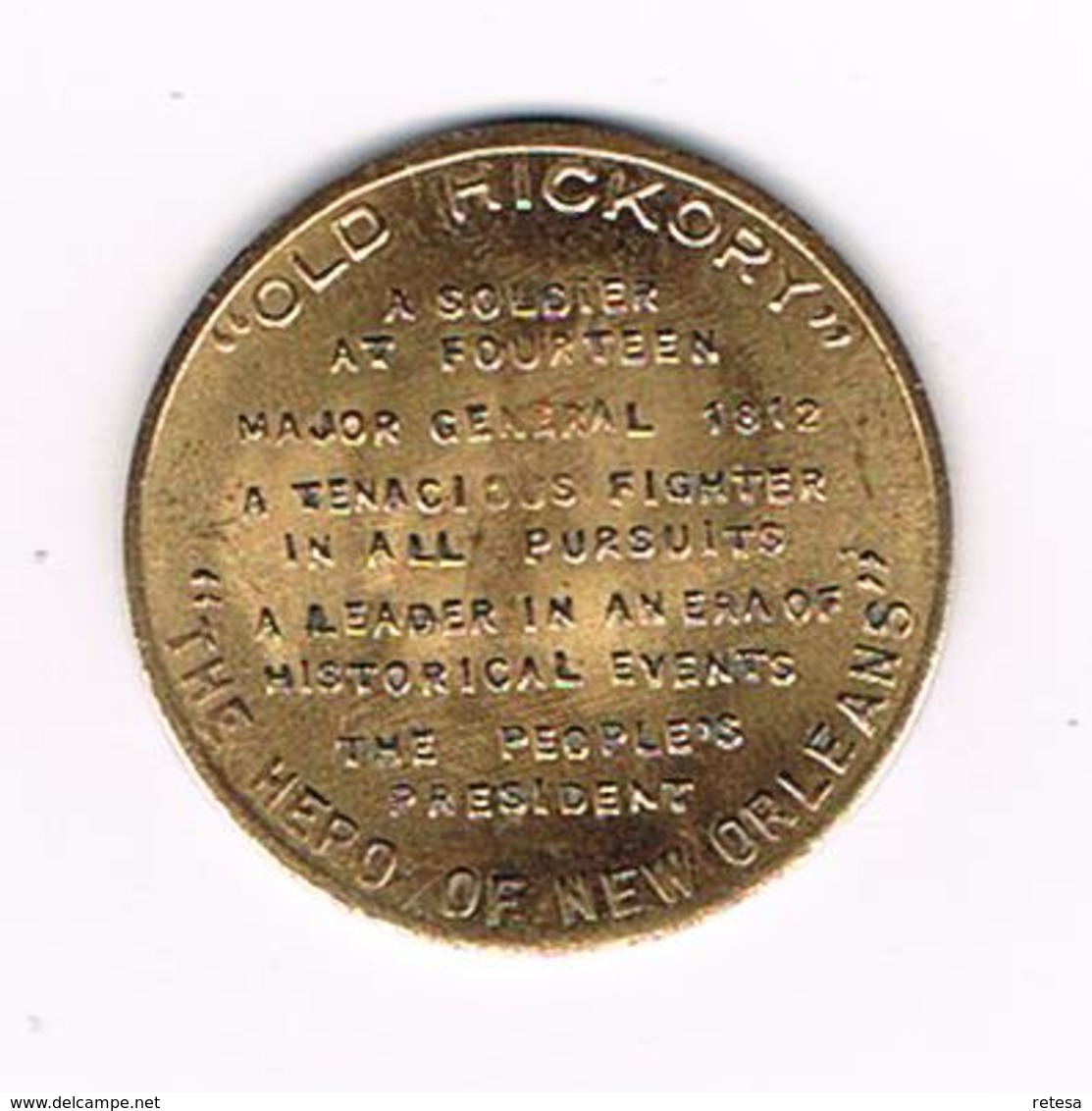 &- PENNING  ANDREW  JACKSON  7 TH  PRESIDENT  U.S.A. - Pièces écrasées (Elongated Coins)