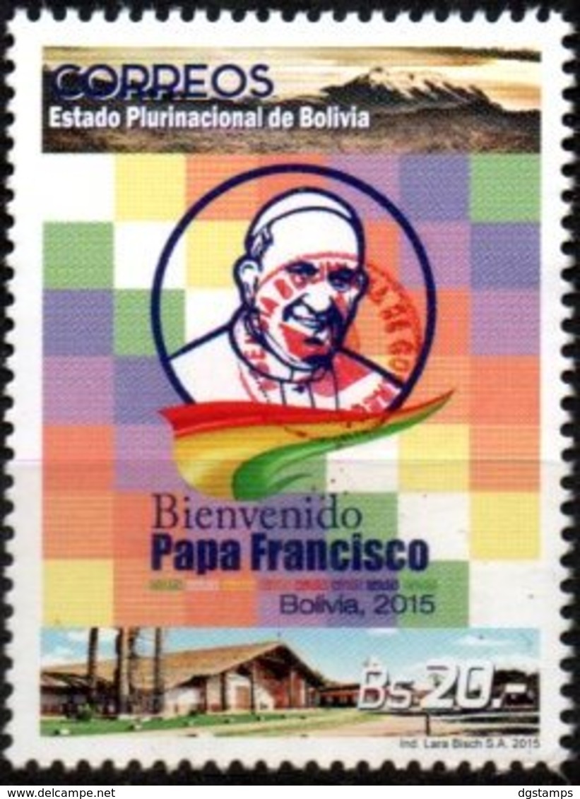 Bolivia 2018 ** CEFIBOL 2330 (Emision 2015 ECOBOL #2267) Papa Francisco. - Bolivia