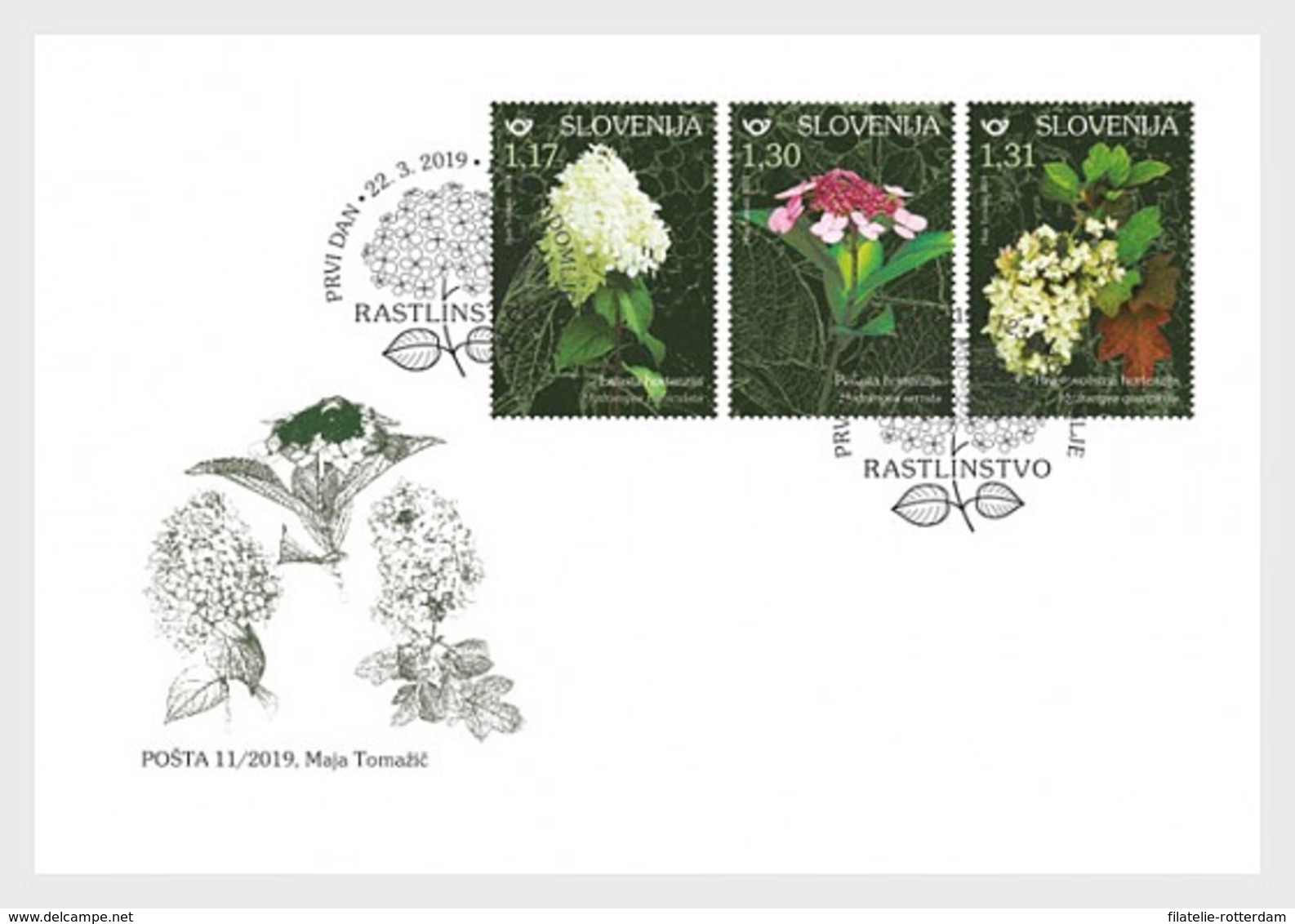 Slovenië / Slovenia - Postfris/MNH - FDC Flowers 2019 - Slovenië