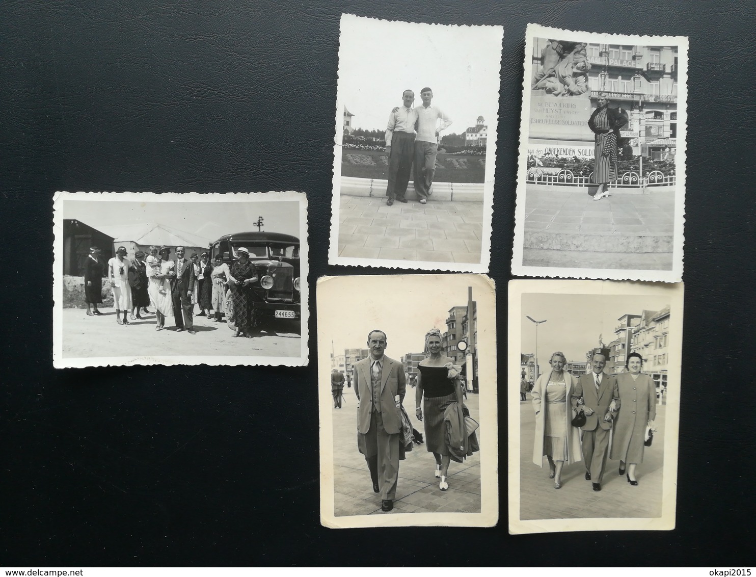 LITTORAL HEYST HEIST  BLANKENBERGE FLANDRE BELGIQUE PLAGE MER UN LOT DE 35 PHOTOS  COUPLE ESSENTIELLEMENT ANNÉES 1930