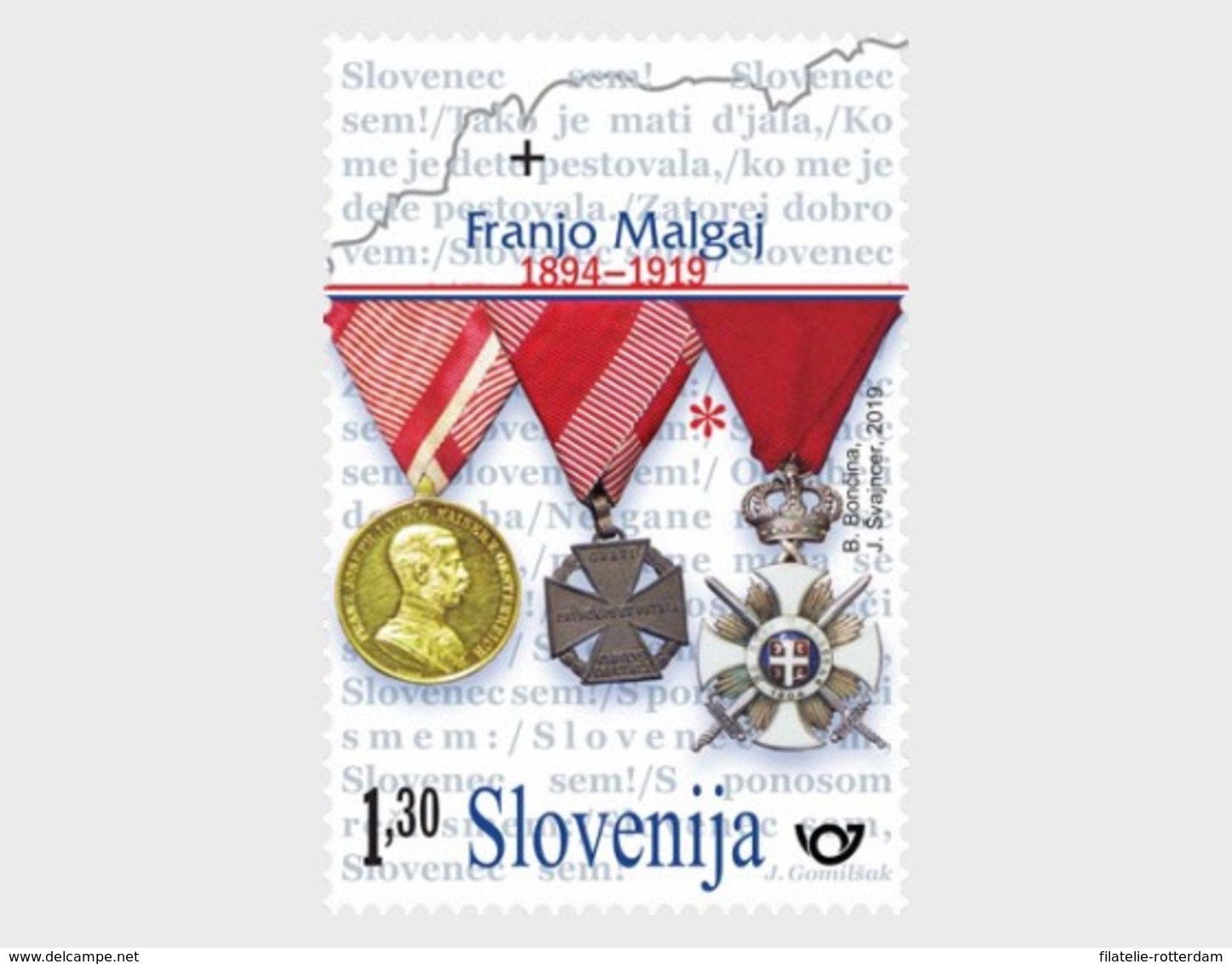 Slovenië / Slovenia - Postfris/MNH - 100 Jaar Dood Franjo Malgaj 2019 - Slovenia