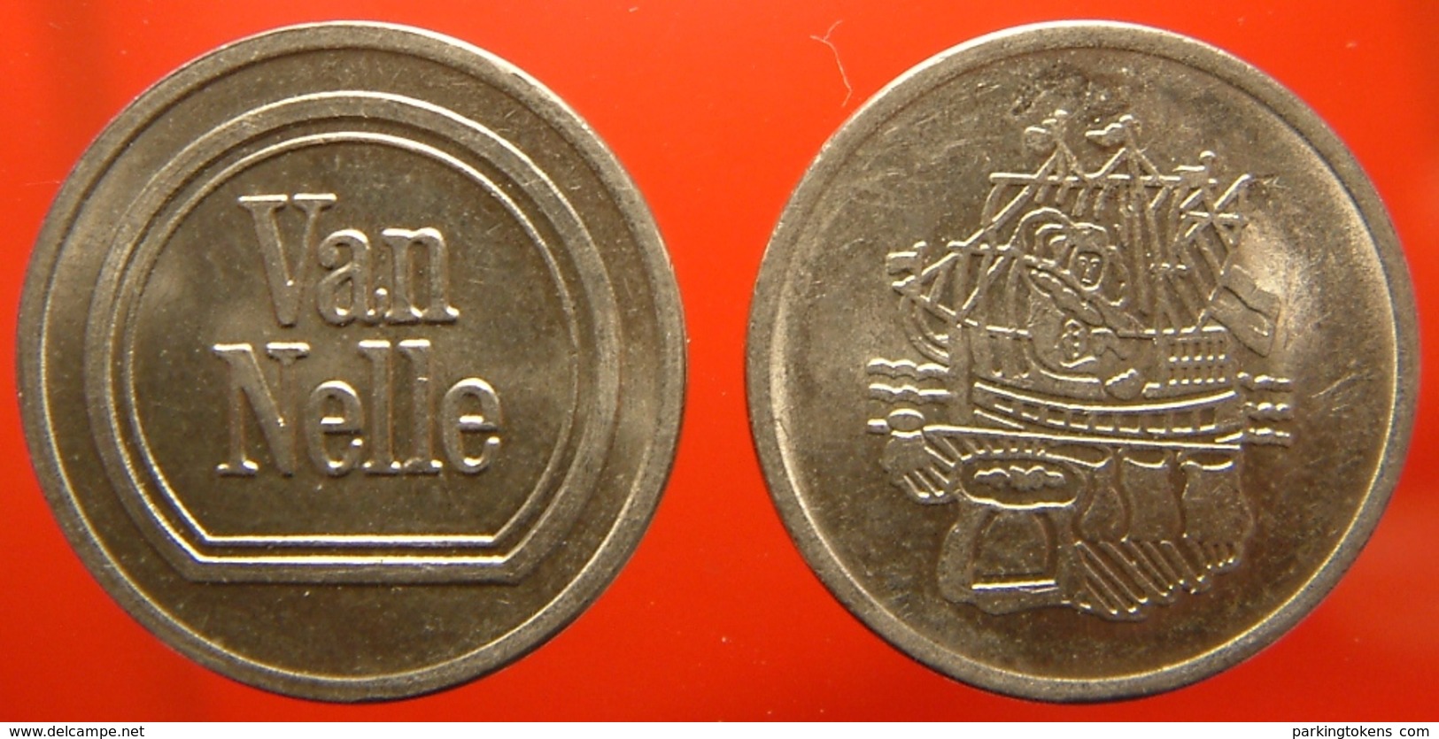 KB313-3 - VAN NELLE - Rotterdam - WM 22.5mm - Coffee Machine Token - Schip Boot Schiff Boat Ship Démarrage - Professionnels/De Société