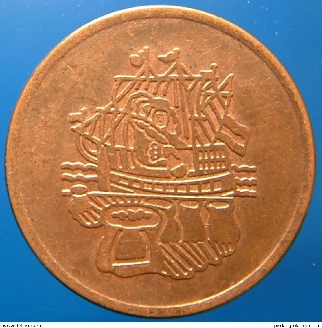 KB313-4 - VAN NELLE - Rotterdam - Bz/WM 22.5mm - Coffee Machine Token - Schip Boot Schiff Boat Ship Démarrage - Profesionales/De Sociedad