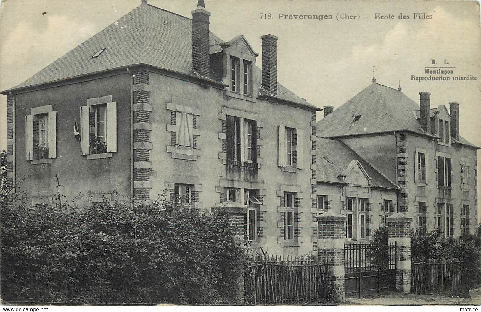 PREVERANGES - école Des Filles. - Préveranges