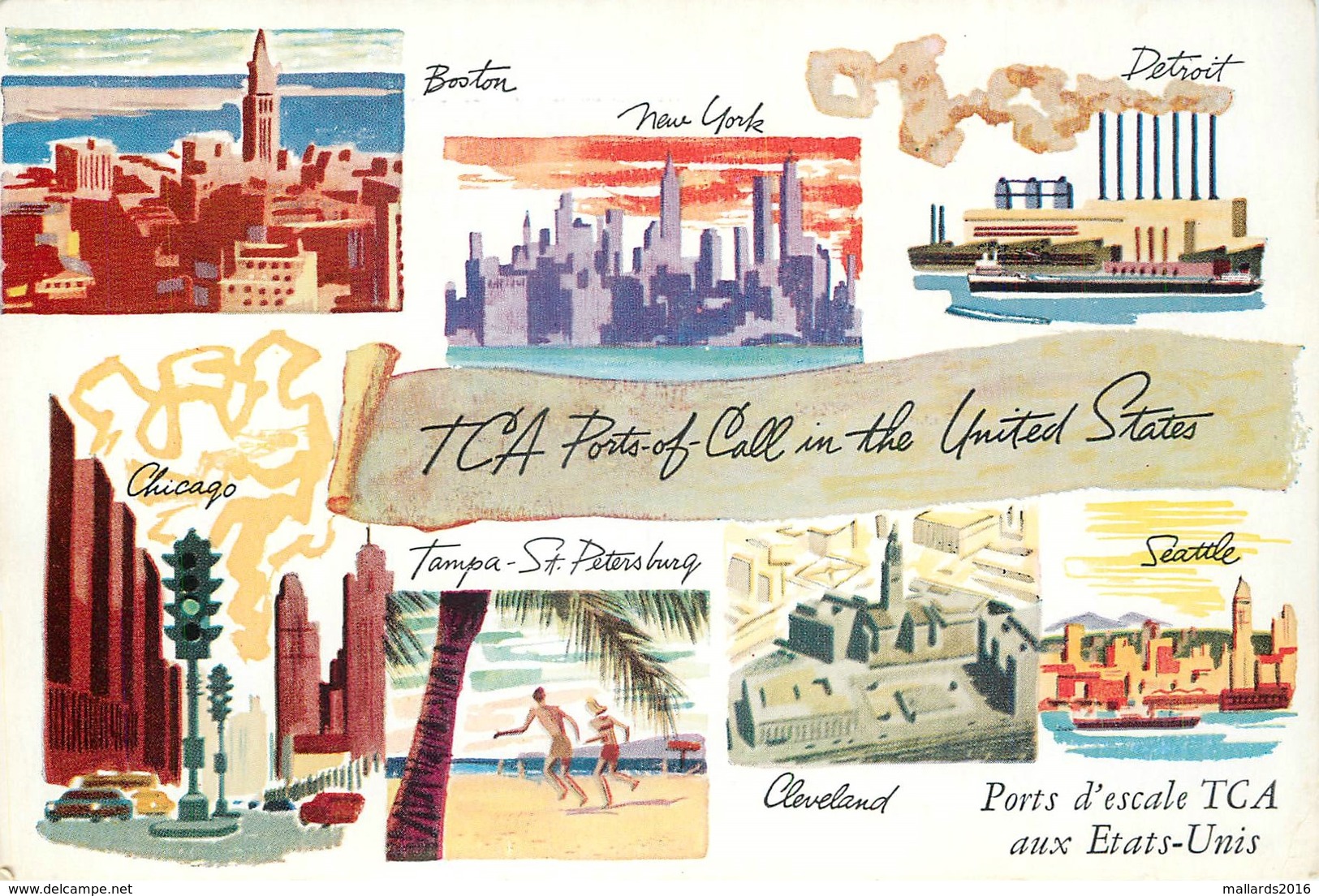 TCA PORTS OF CALL IN THE UNITED STATES - TRANS-CANADA AIR LINES #87450 - Other & Unclassified