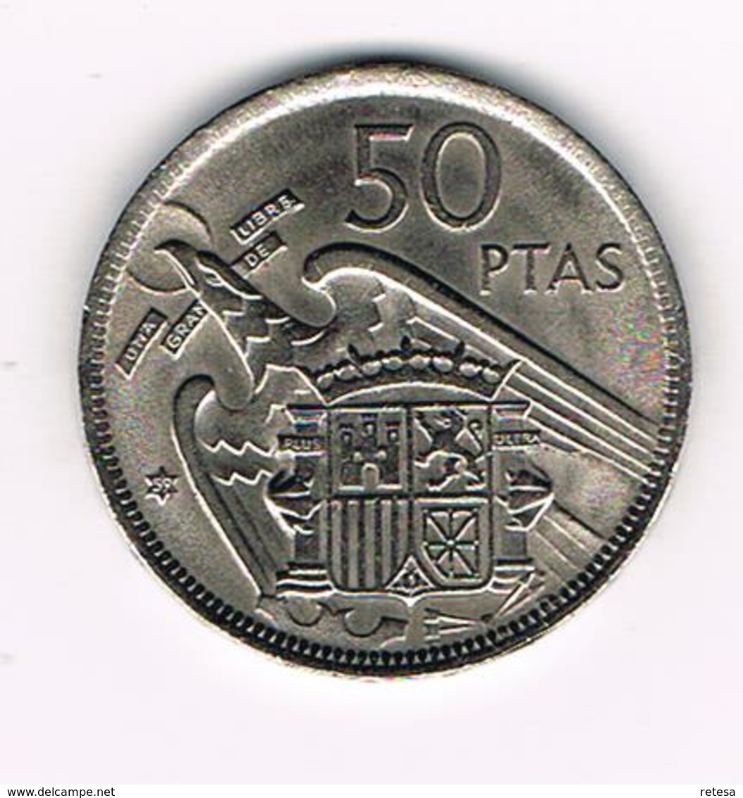 &-  SPANJE 50 PESETAS 1957 (59)  FRANCO - 50 Pesetas