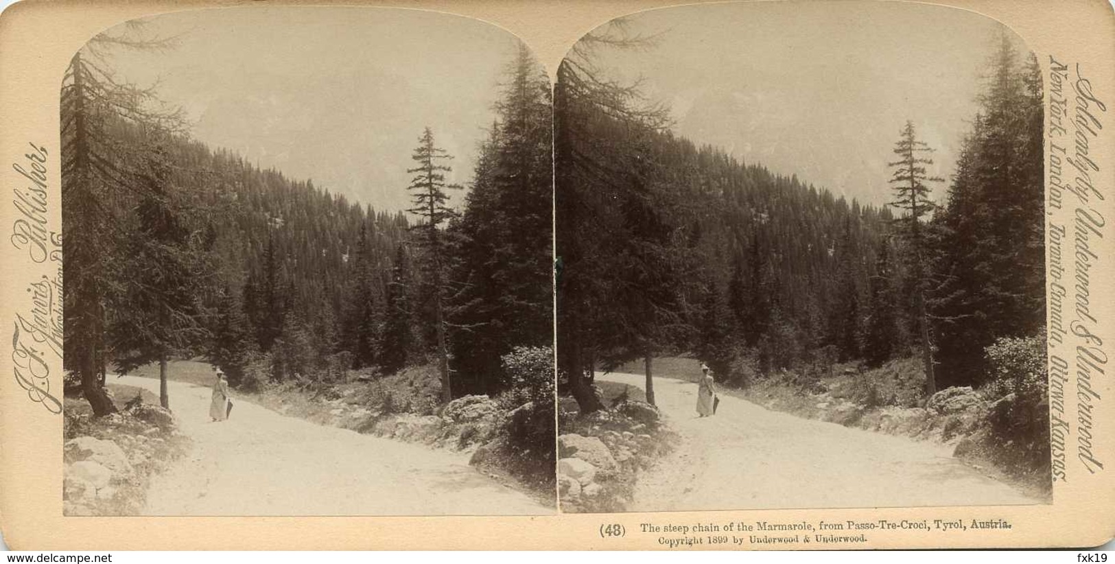 Austria ~ TYROL ~ Chain Of The Marmarole Stereoview Jfjau48 - Stereoscopio