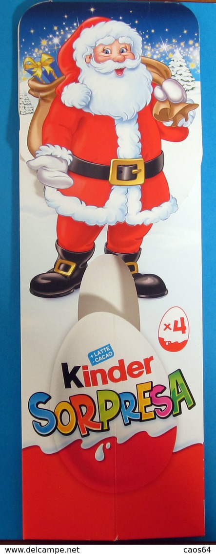 KINDER SORPRESA NATALE 2018 APPENDIBILI ITALY SCATOLA BOX CONFEZIONE 4 PEZZI VUOTA - Altri & Non Classificati