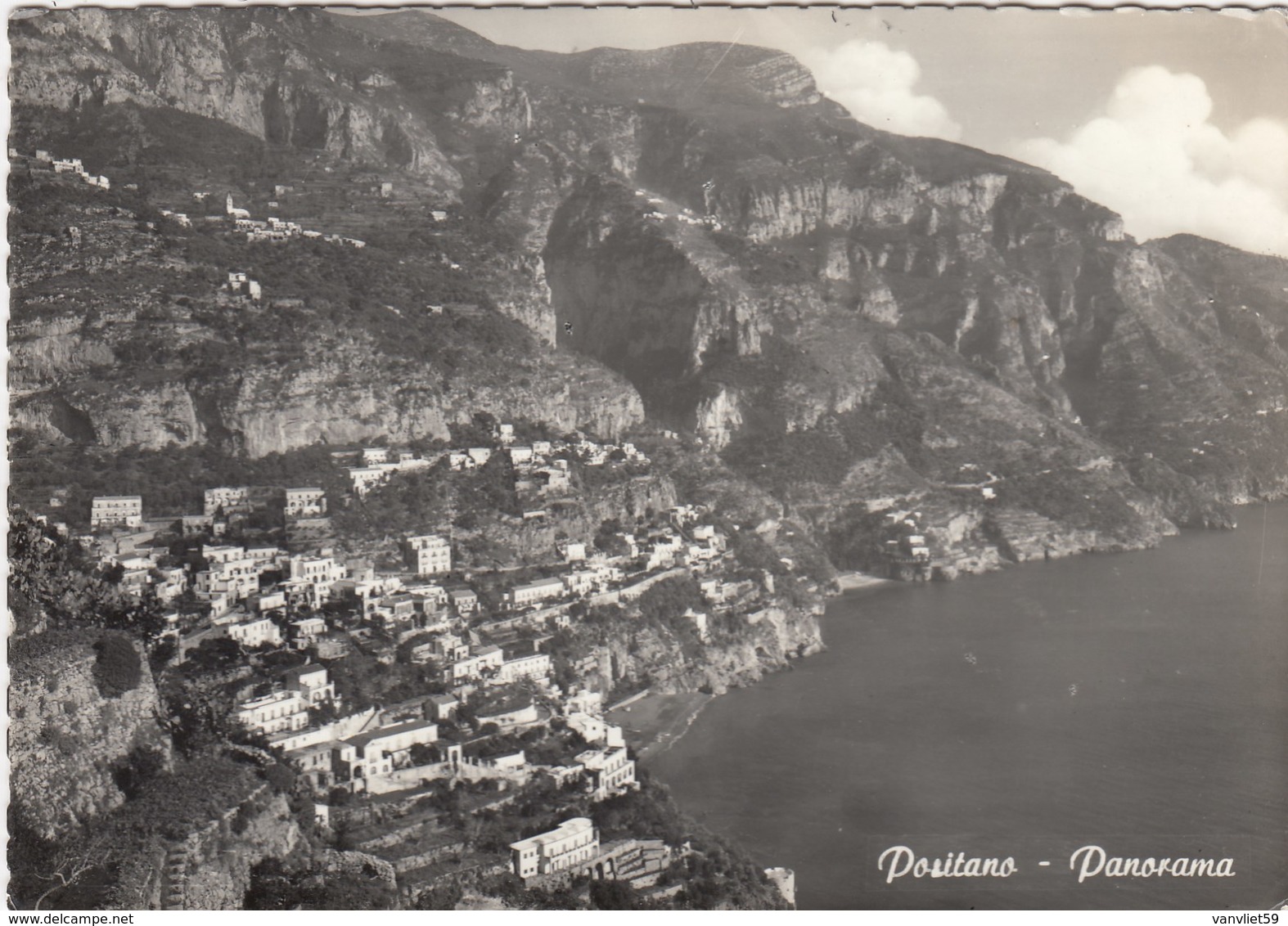 POSITANO-SALERNO-PANORAMA-CARTOLINA VERA FOTOGRAFIA VIAGGIATA NEL 1959 - Salerno