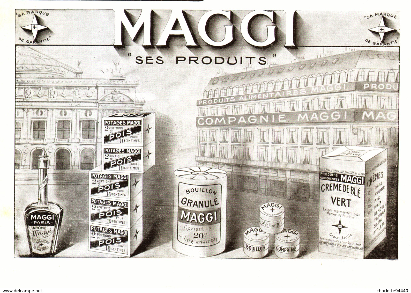 PUB PRODUITS  " MAGGI "    1910 ( 1 ) - Boîtes