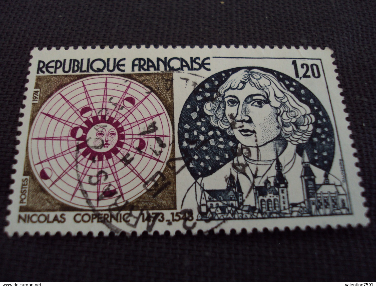 70-79- Timbre Oblitéré N°1818    " Nicolas Copernic  "     0.25 - Oblitérés