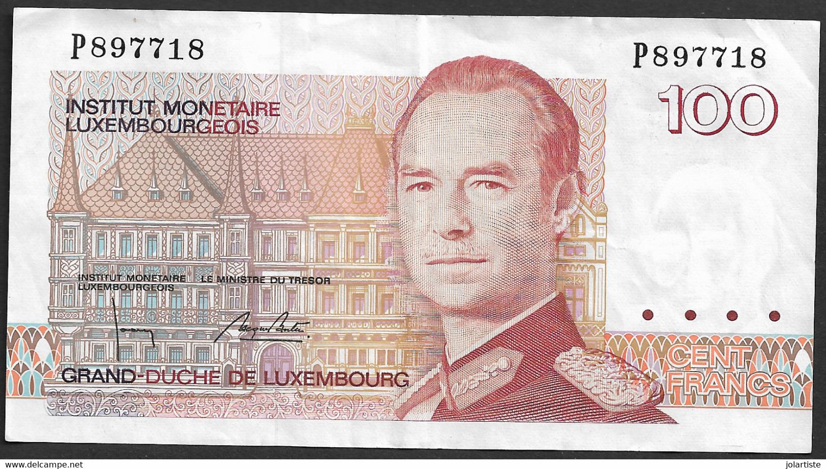 BILLET LUXEMBOURG 100 Francs  Ttb Voir Scan Clas01 N093 - Luxemburg