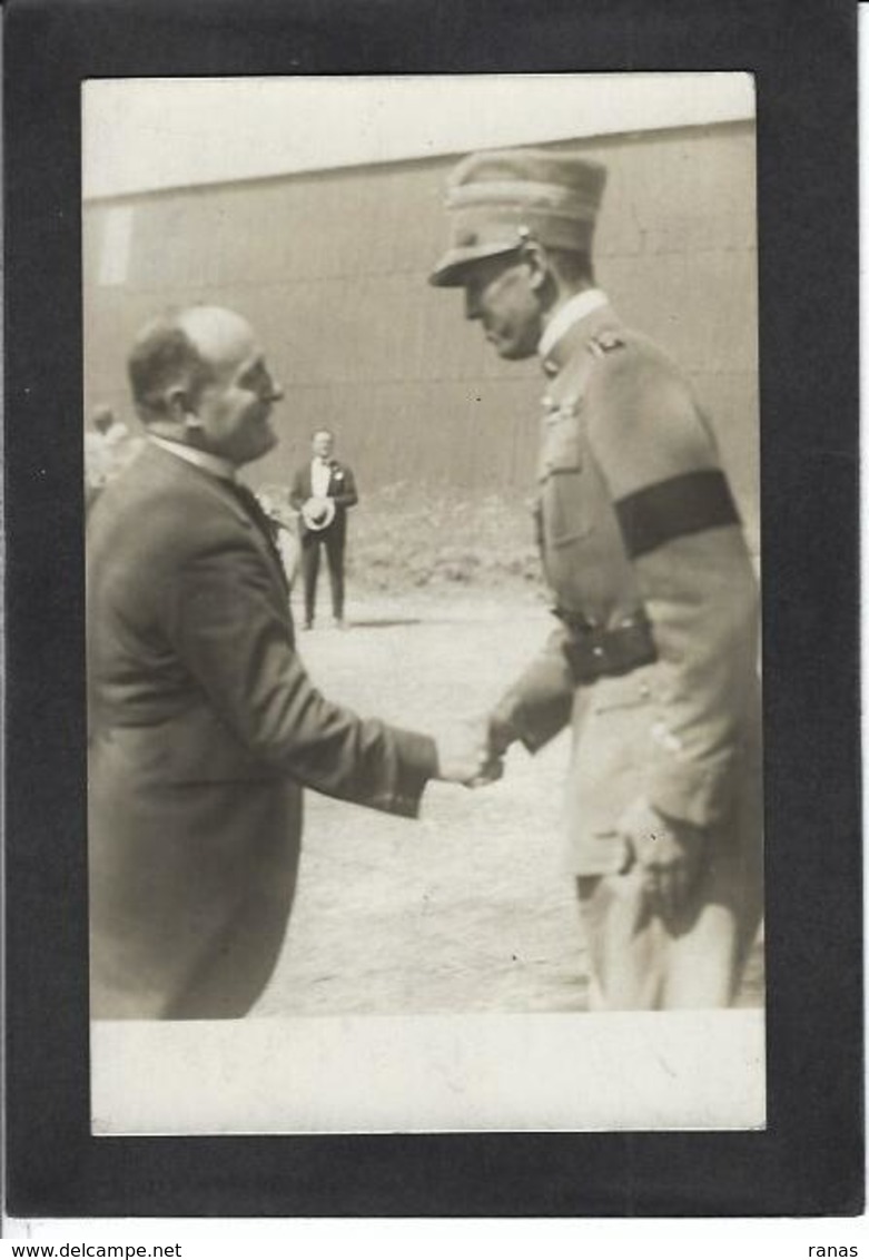 CPA Italie Italia écrite Carte Photo RPPC Mussolini Et Le Prince Héritier - Autres & Non Classés