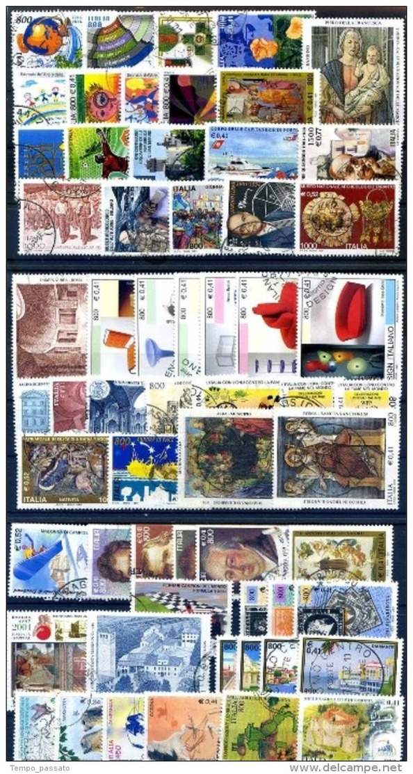 ITALIA -  REPUBBLICA  - ANNATA COMPLETA 2001USATI  LUSSO - Annate Complete