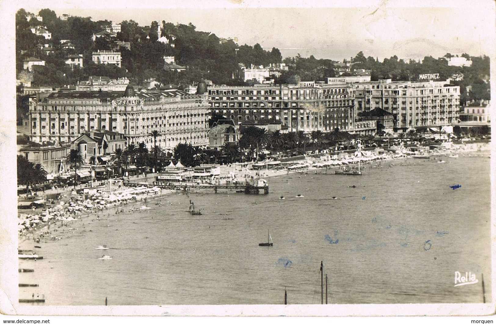 32099. Postal GRASSE (Alpes Maritimes) 1938. Cannes Vue Sur Le Carlton, Miramar Et Le Martinez - Cartas & Documentos