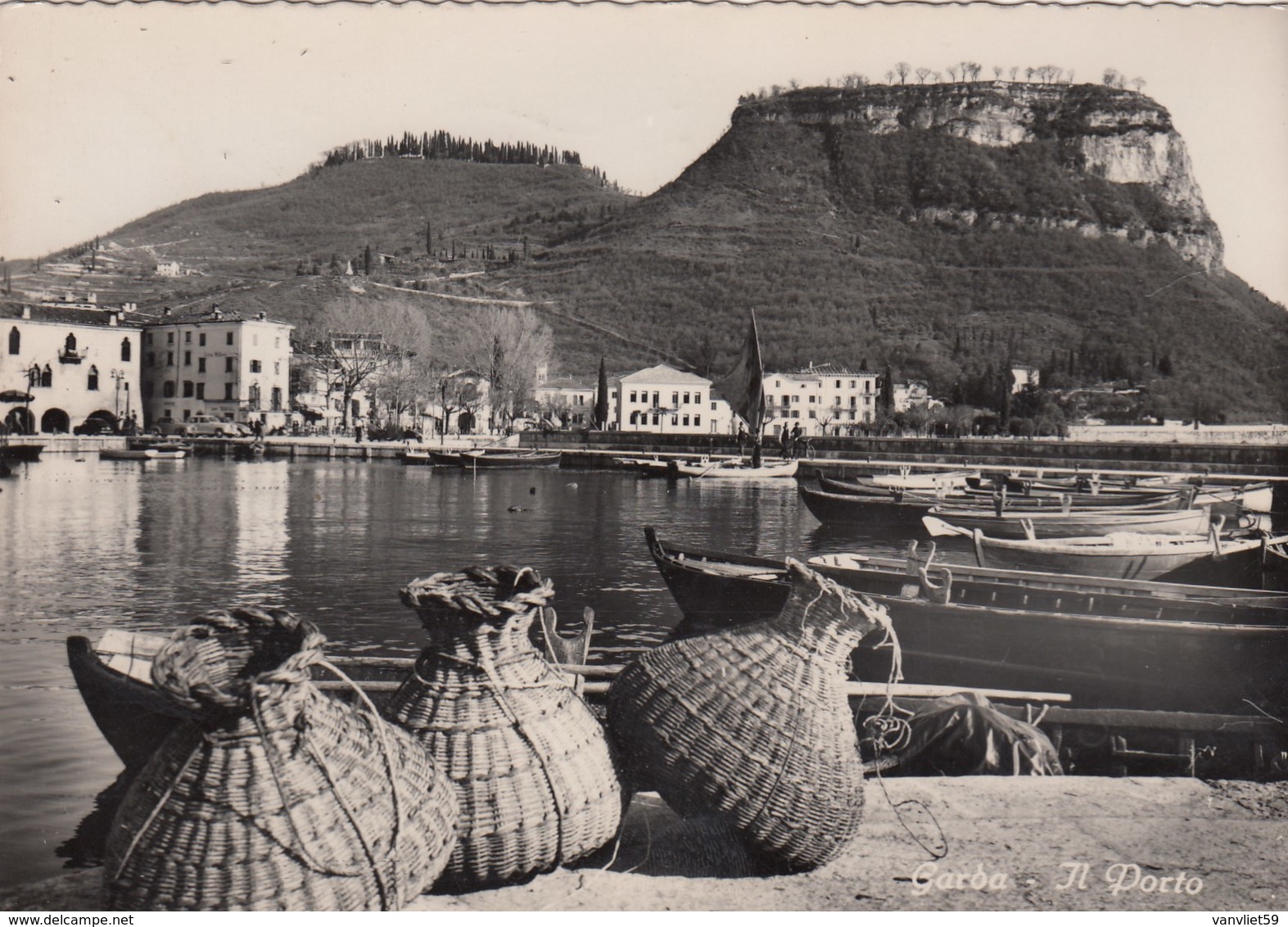 GARDA-VERONA-LAGO DI GARDA-IL PORTO-CARTOLINA VERA FOTOGRAFIA VIAGGIATA IL 30-6-1959 - Verona