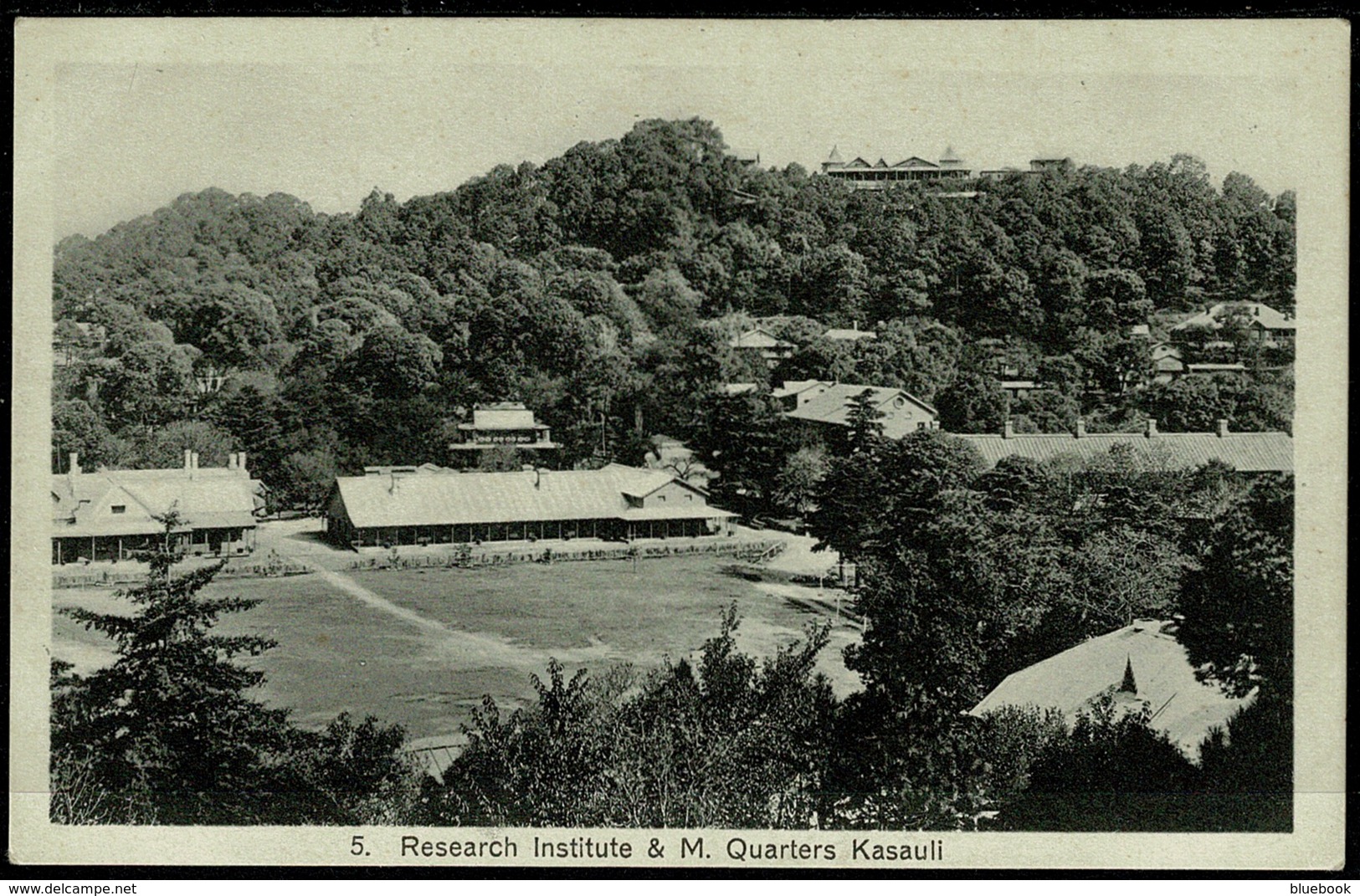 Ref 1282 - Early Postcard - Research Institute & Military Quarters - Kasauli India - India