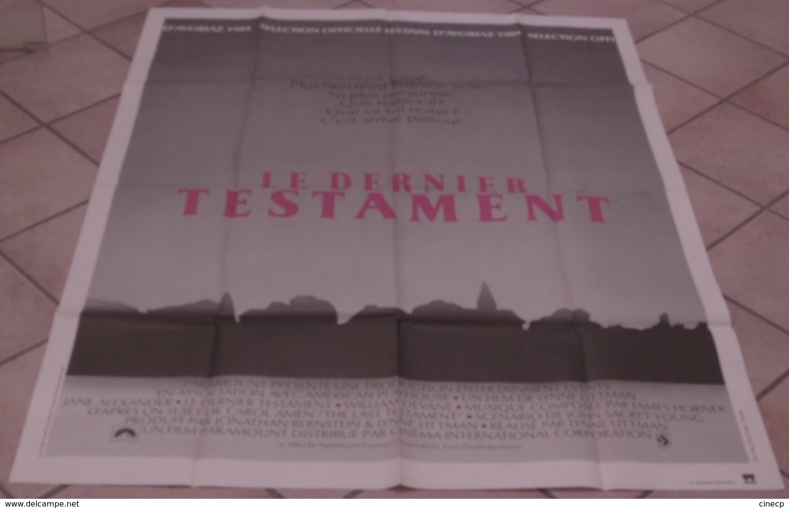 AFFICHE CINEMA ORIGINALE FILM LE DERNIER TESTAMENT LITTMAN Jane ALEXANDER William DEVANE 1983 TBE AVORIAZ - Affiches & Posters