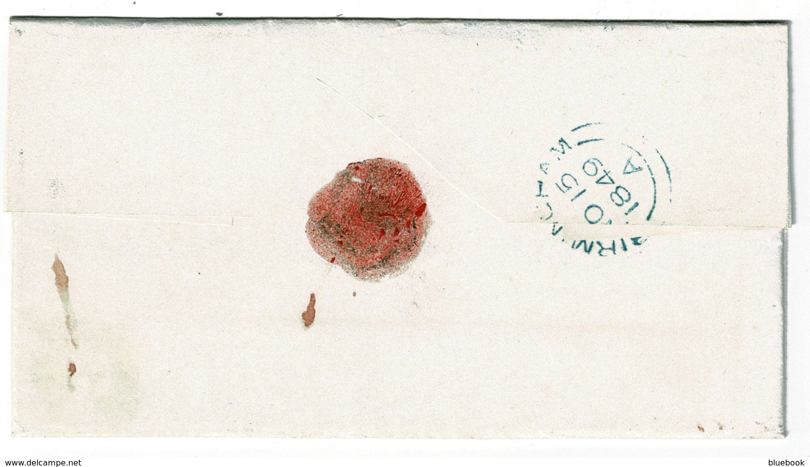Ref 1282 - 1849 Victoria GB 1d Post Cover - Stone Staffordshire To Birmingham - Storia Postale