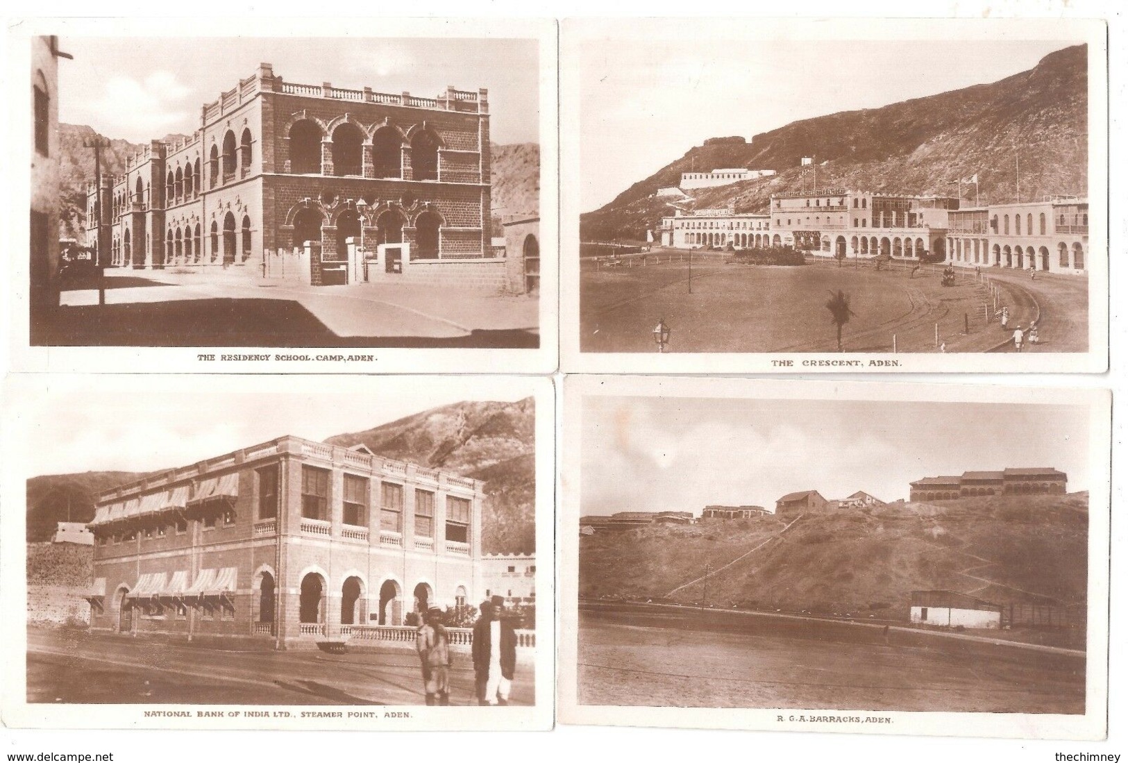 FOUR OLD RP UNUSED ADEN NOW YEMEN POSTCARDS PALLONJEE DINSHAW & CO ADEN - Yemen