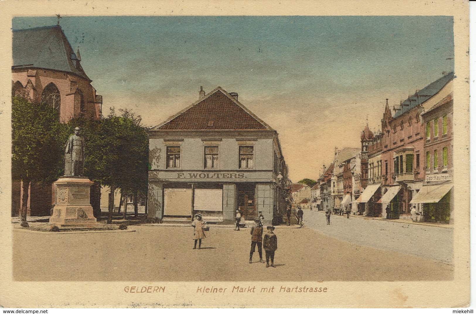 GELDERN-KLEINER MARKT-HARTSTRASSE-F.WOLTERS-OBLITERATION MILITAIRE-LEGERPOSTERIIJ- - Geldern