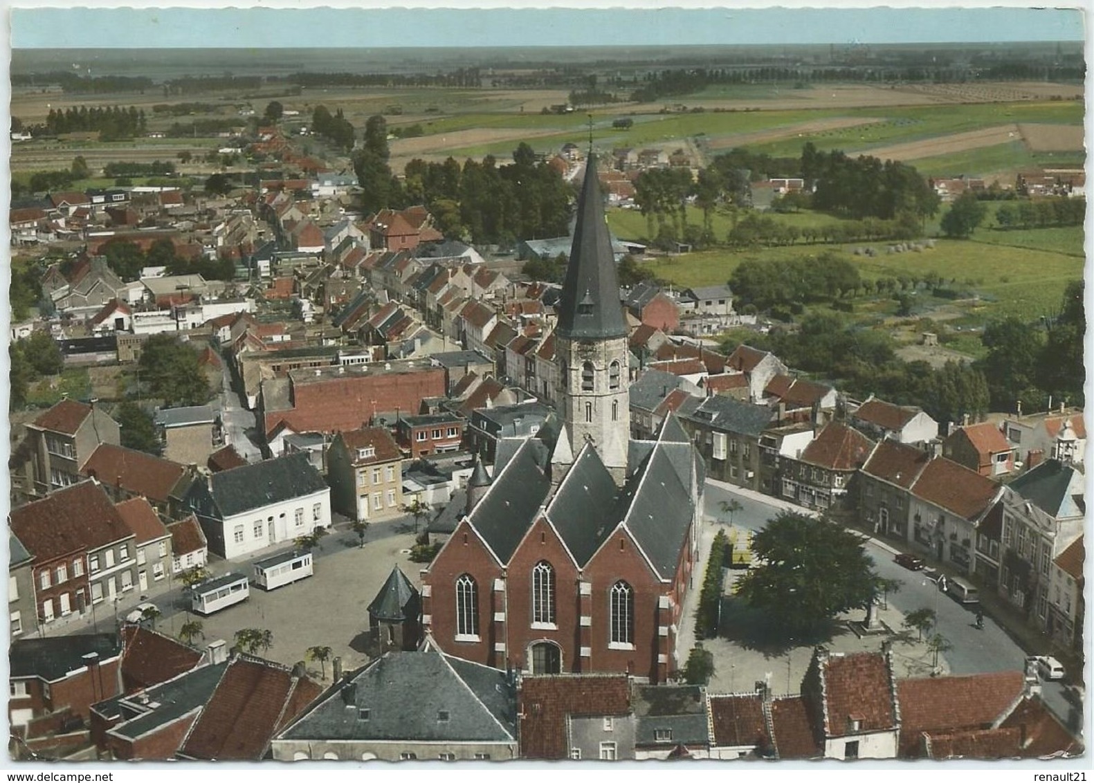 Assenede-Luchtopname-De Kerk (XIIe) (Très Légère Corne D'angle Bas Droite Et Gauche,voir Scan) (CPSM) - Assenede