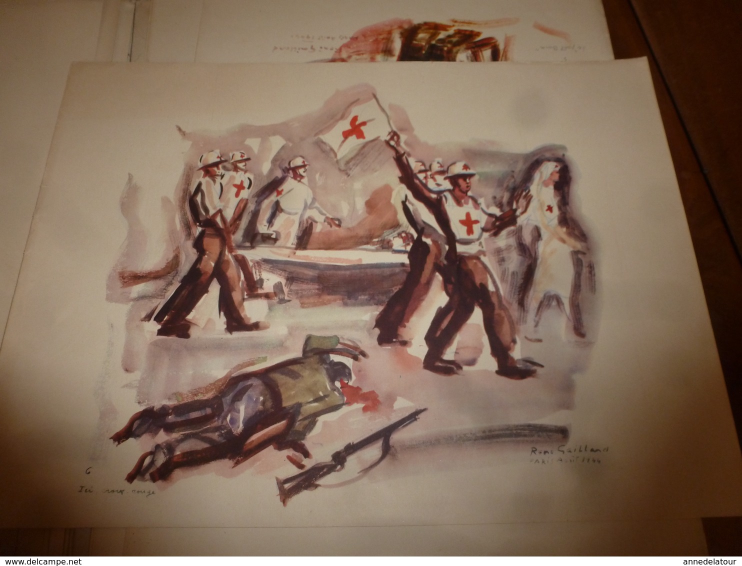 1944 PAGES DE GLOIRE -Libération de Paris 18-27 Août 1944 - en  21 Aquarelles de René Gaillard ,Lieutenant FFI