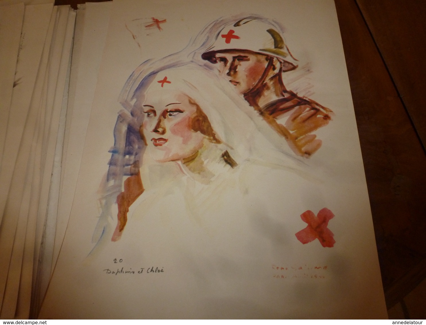 1944 PAGES DE GLOIRE -Libération de Paris 18-27 Août 1944 - en  21 Aquarelles de René Gaillard ,Lieutenant FFI