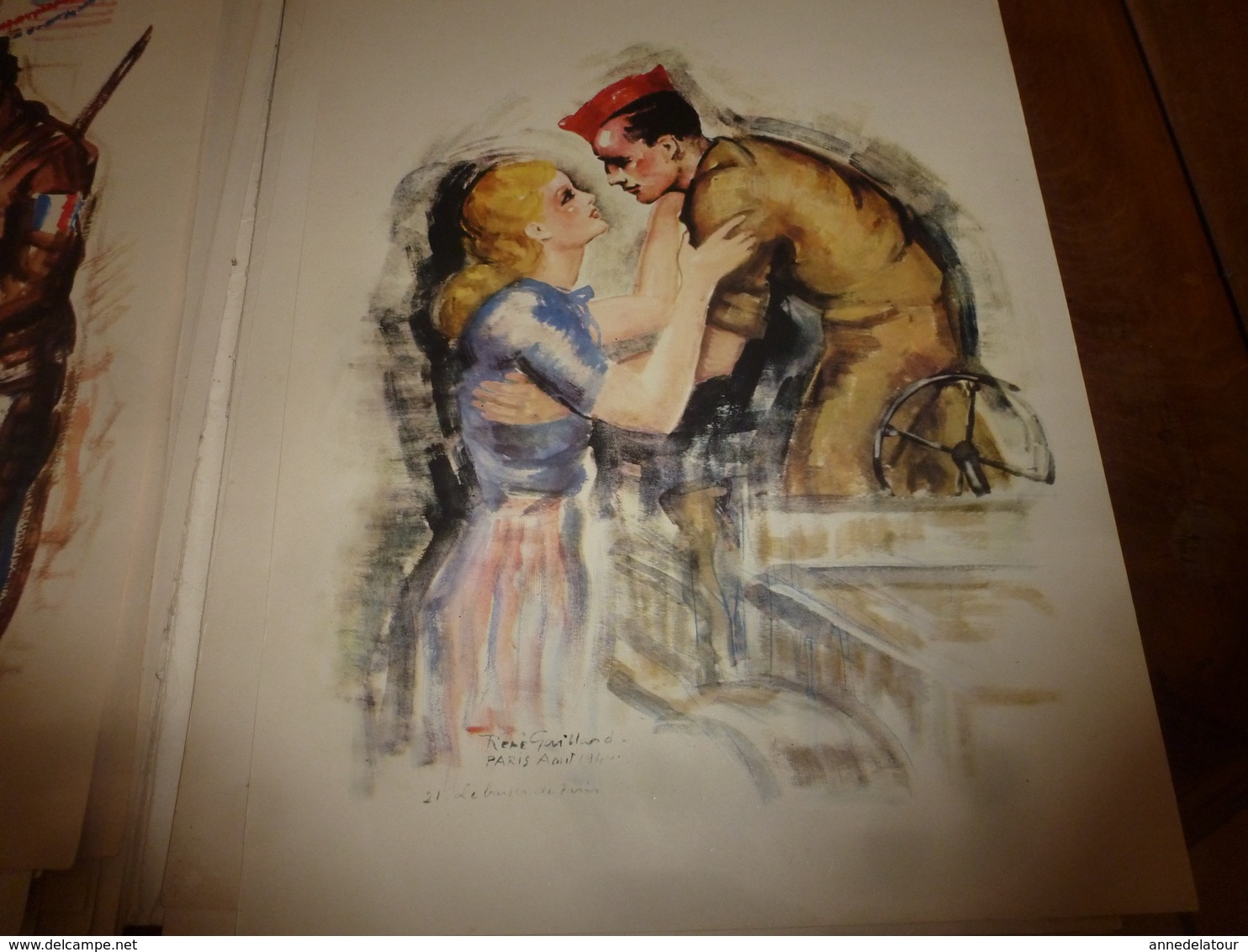 1944 PAGES DE GLOIRE -Libération de Paris 18-27 Août 1944 - en  21 Aquarelles de René Gaillard ,Lieutenant FFI