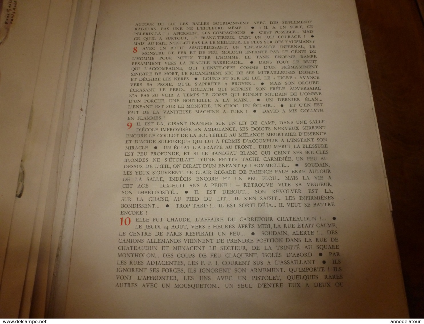 1944 PAGES DE GLOIRE -Libération de Paris 18-27 Août 1944 - en  21 Aquarelles de René Gaillard ,Lieutenant FFI