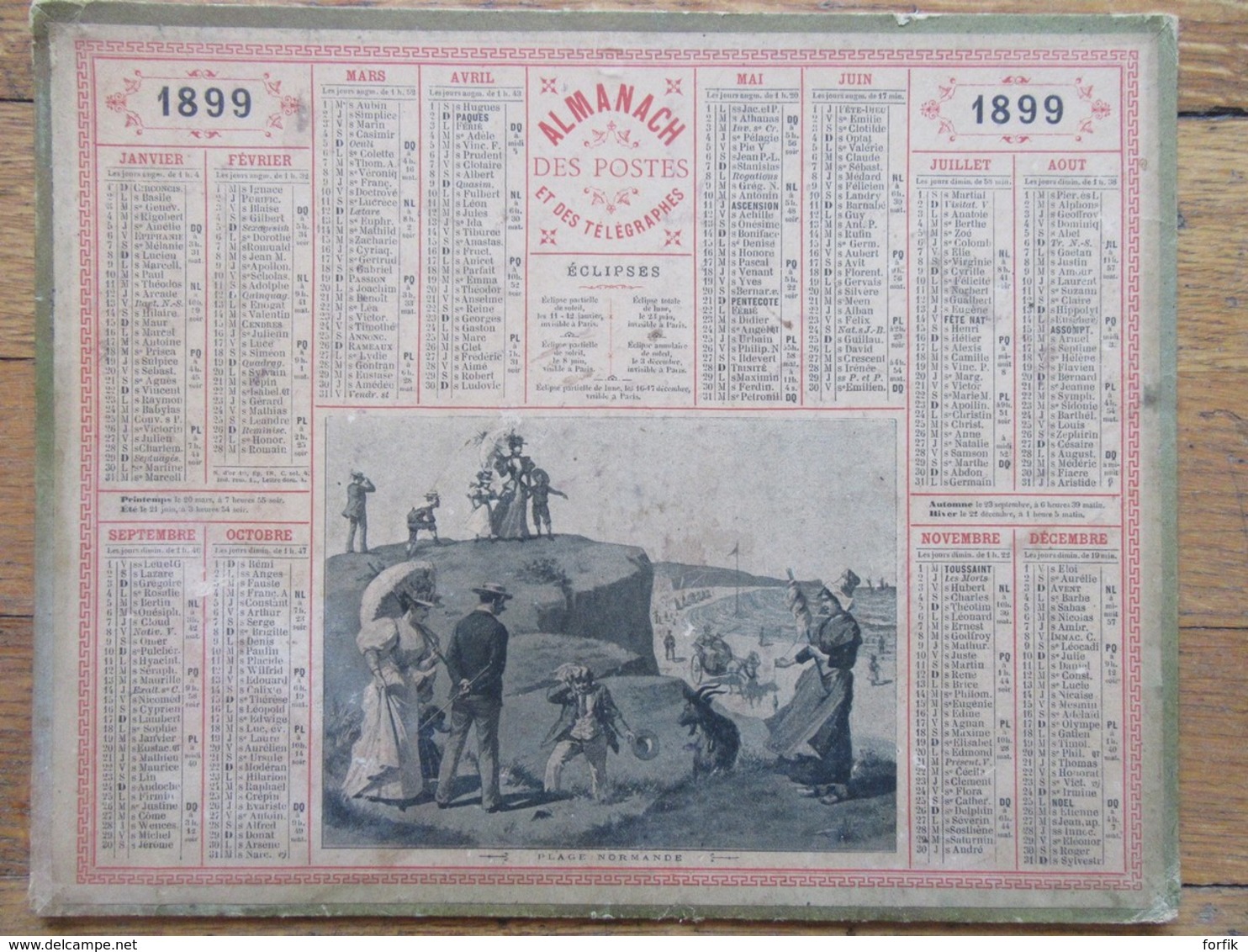 Almanach Des Postes & Télégraphes - 9 Calendriers Grand Format 1899, 1911, 1912, 1914, 1922, 1925, 1941, 1942, 1949 - Autres & Non Classés