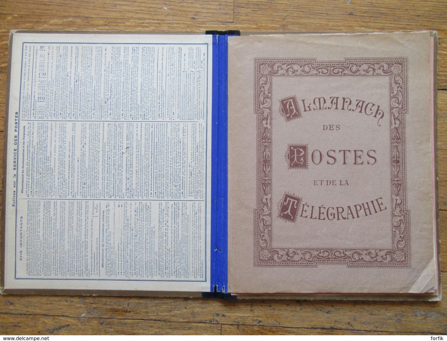 Almanach des Postes & Télégraphes - 9 Calendriers grand format 1899, 1911, 1912, 1914, 1922, 1925, 1941, 1942, 1949