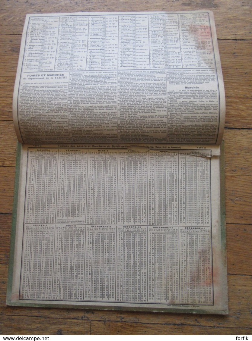 Almanach des Postes & Télégraphes - 9 Calendriers grand format 1899, 1911, 1912, 1914, 1922, 1925, 1941, 1942, 1949