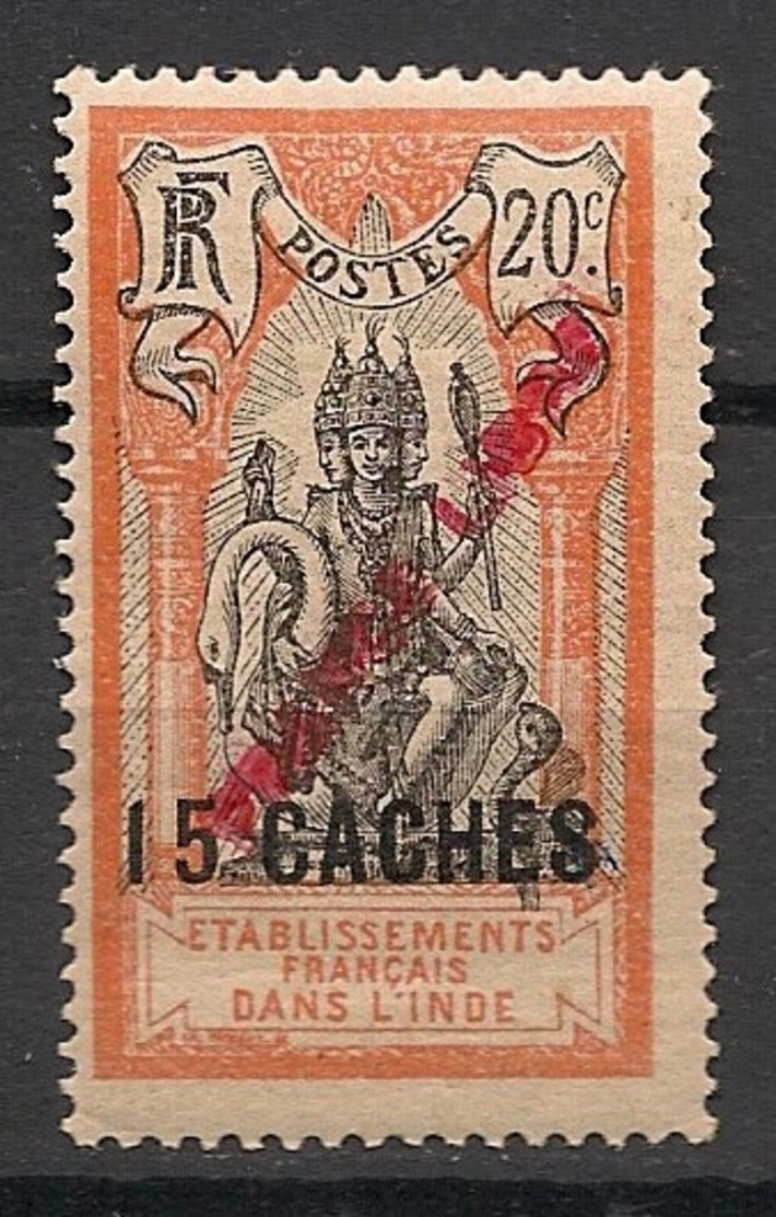 Inde - 1941 - N°Yv. 128 - France LIbre - 15ca Sur 20c Orange - Neuf Luxe ** / MNH / Postfrisch - Nuevos