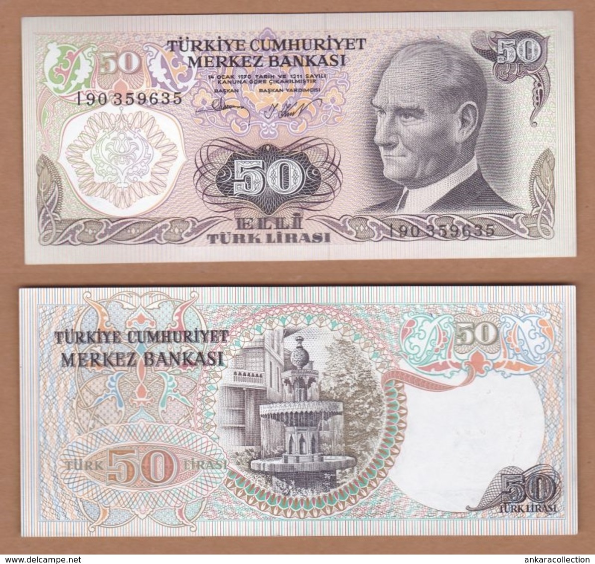 AC - TURKEY - 6th EMISSION 50 TL I 90 UNCIRCULATED - Turquie