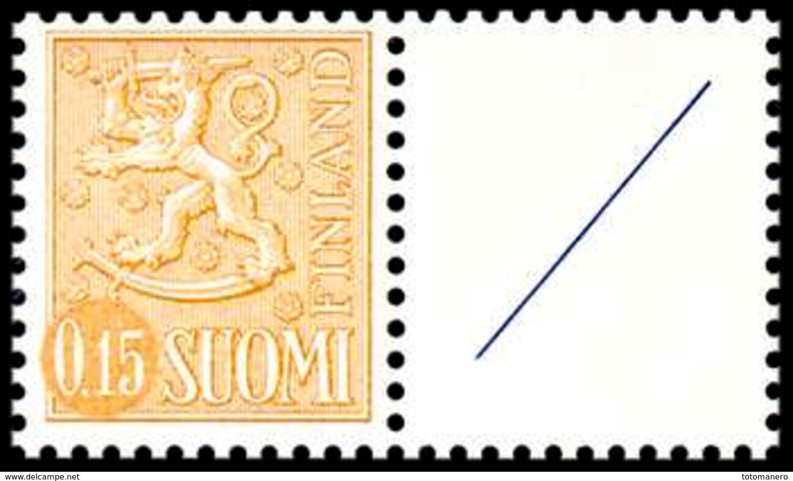 FINLAND, M-63 Lions Definitives 0,15 Type II HaP** Tab On Right (only From Ha5 Booklet) - Nuovi