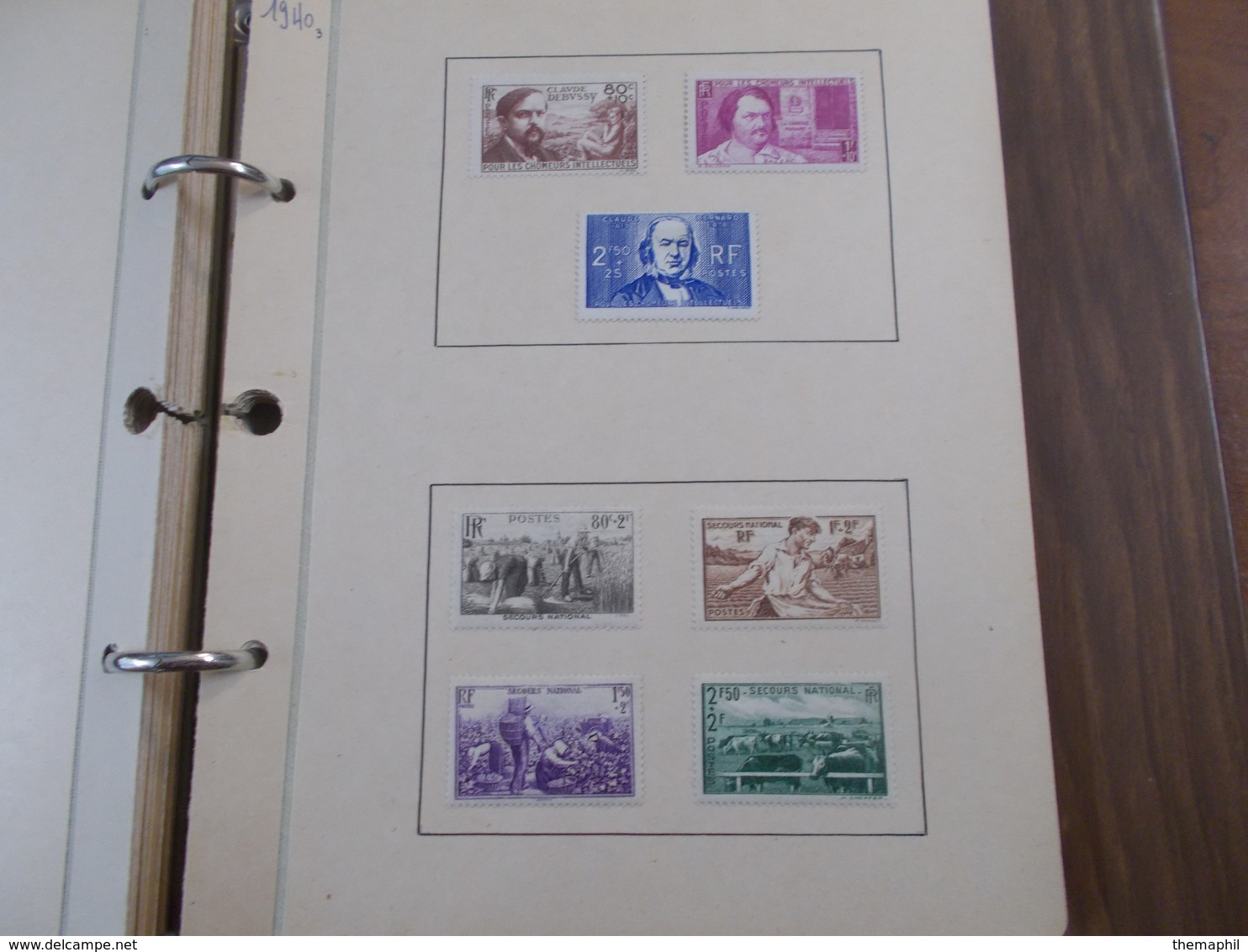 lot n°499 FRANCE  Collection en 2 volumes anciens et semi mo. neufs * ou obl. .  no paypal