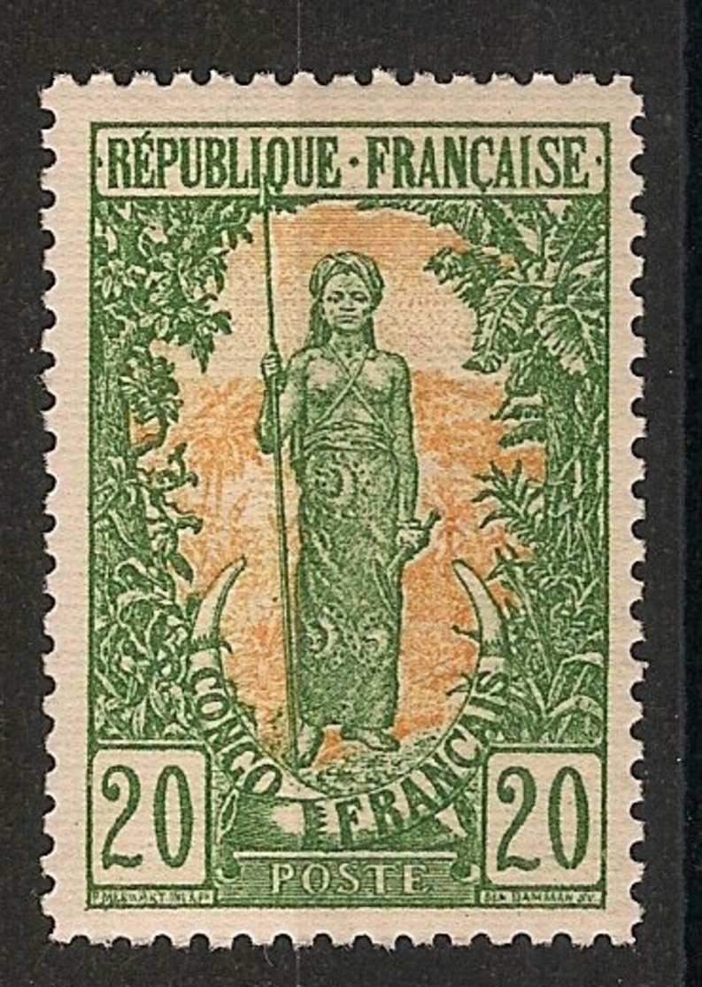 Congo - 1900 - N°Yv. 33 - Femme Bakalois 20c - Neuf Luxe ** / MNH / Postfrisch - Nuovi