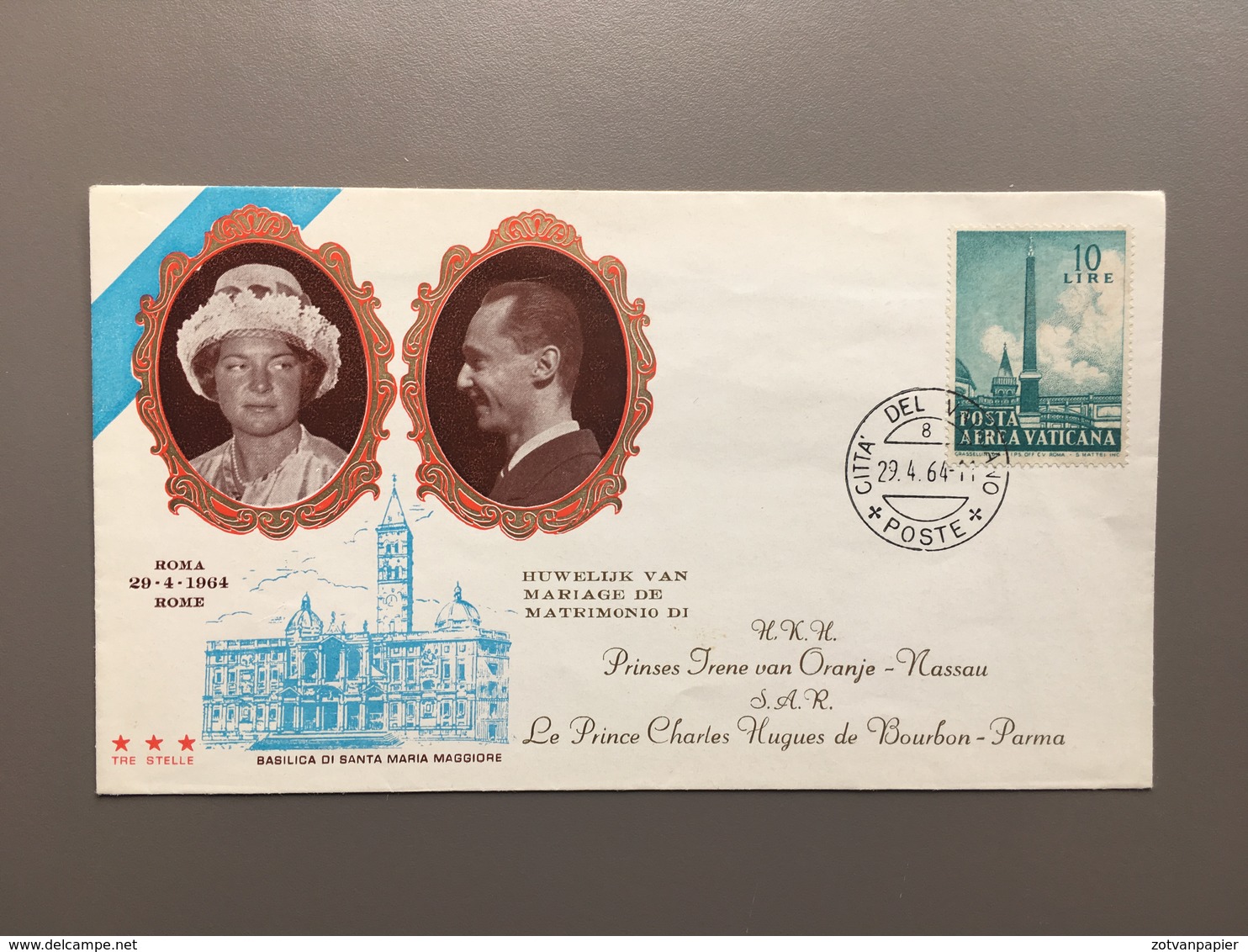 Eerste Dag Van Uitgifte - FDC - Huwelijk Prinses Irene - 1964 - Covers & Documents