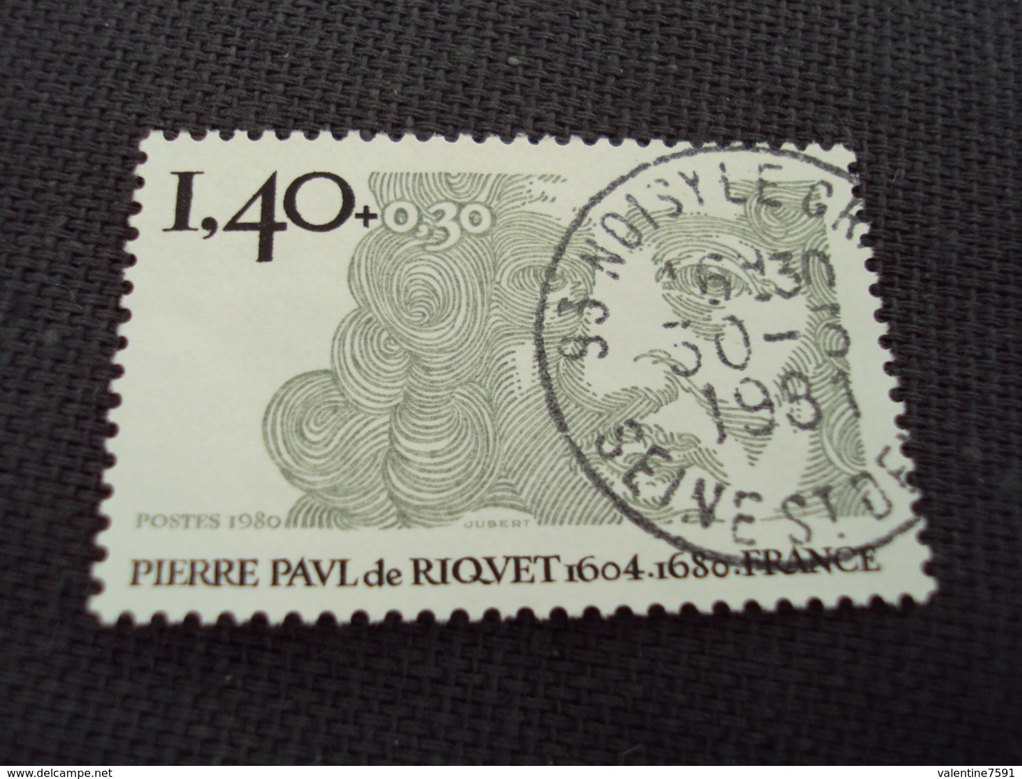 80-89 Timbre Oblitéré N°   2100 "  Pierre Paul De Riquet "   0.60 - Oblitérés