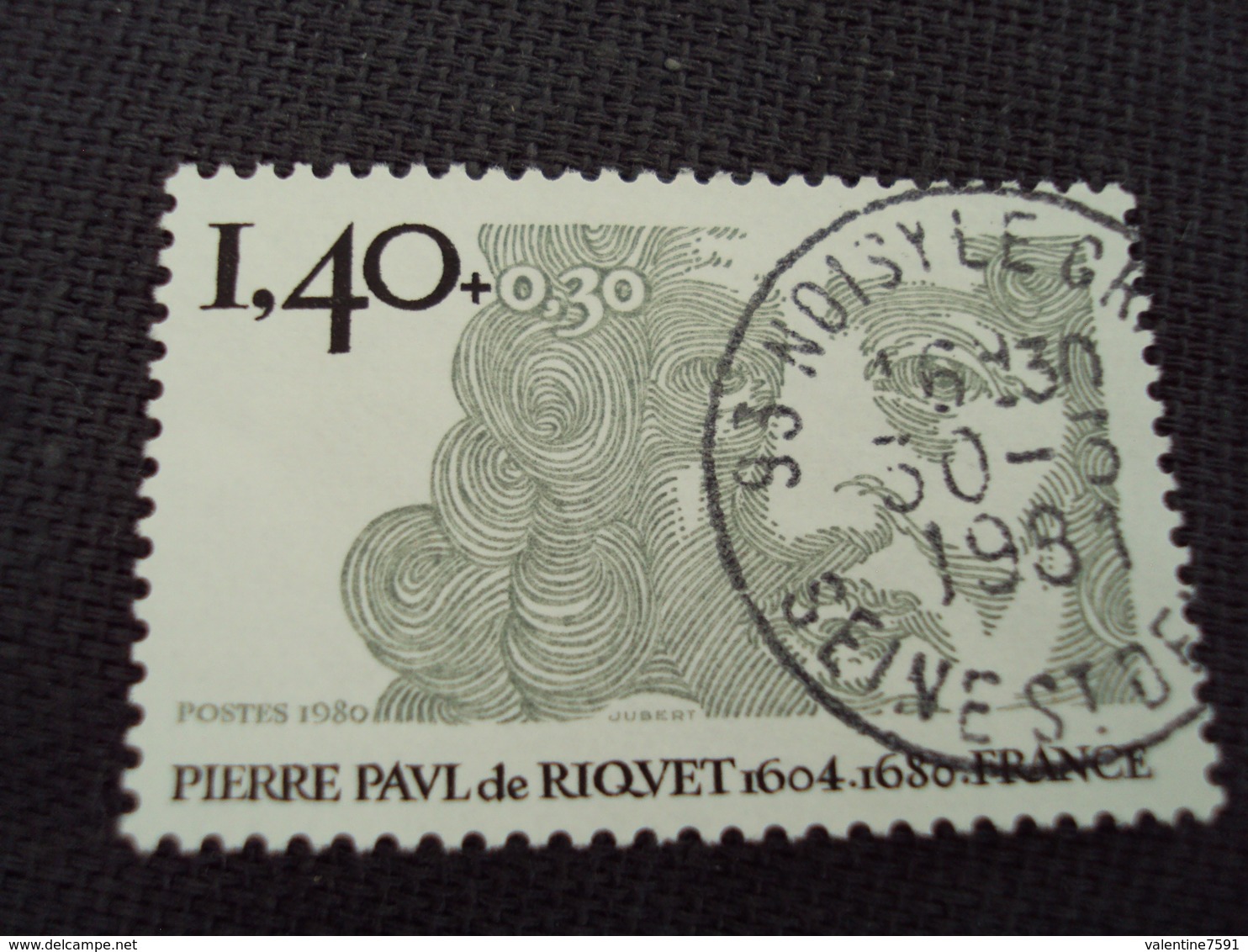 80-89 Timbre Oblitéré N°   2100 "  Pierre Paul De Riquet "   0.60 - Oblitérés