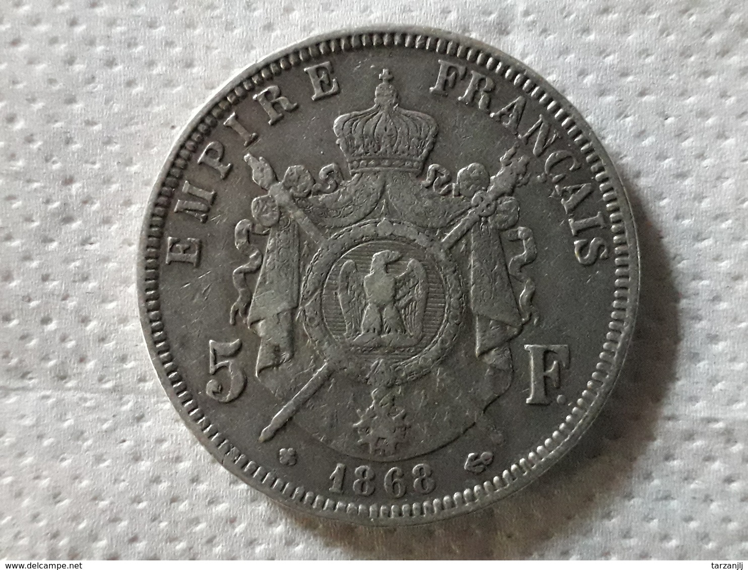 5 Francs NAPOLÉON III Tête Laurée 1868 BB Argent Silver - Other & Unclassified