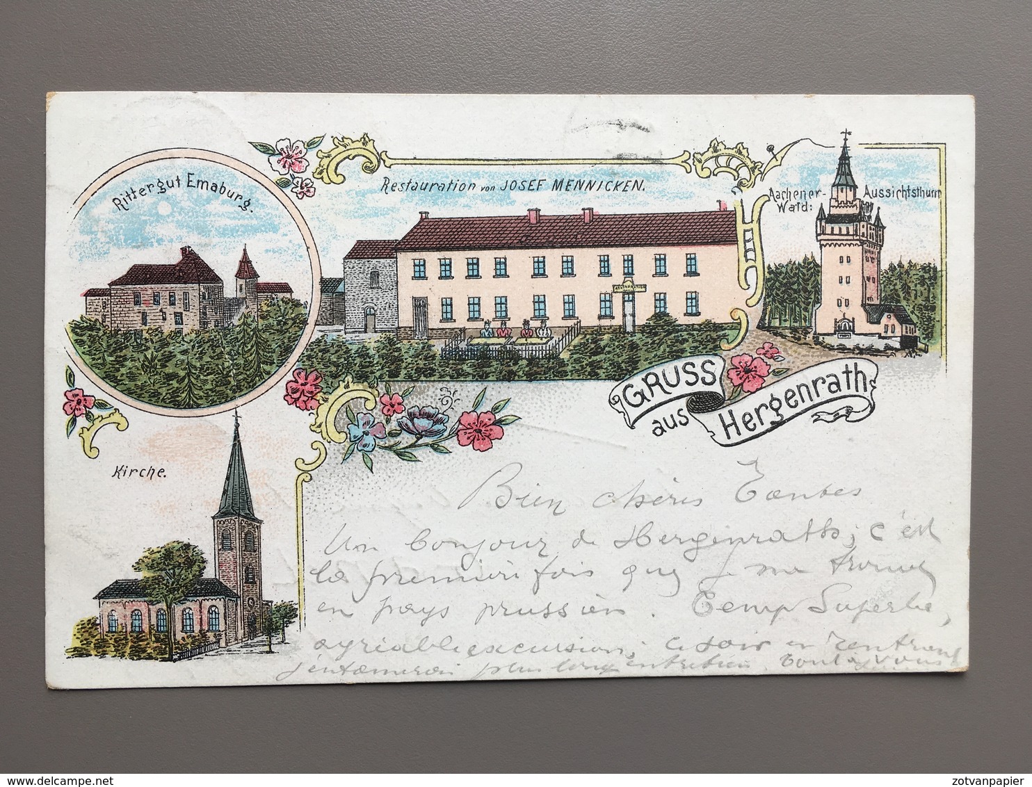 HERGENRATH - Litho - Restaurant - Gruss Aus - 1901 - Kelmis